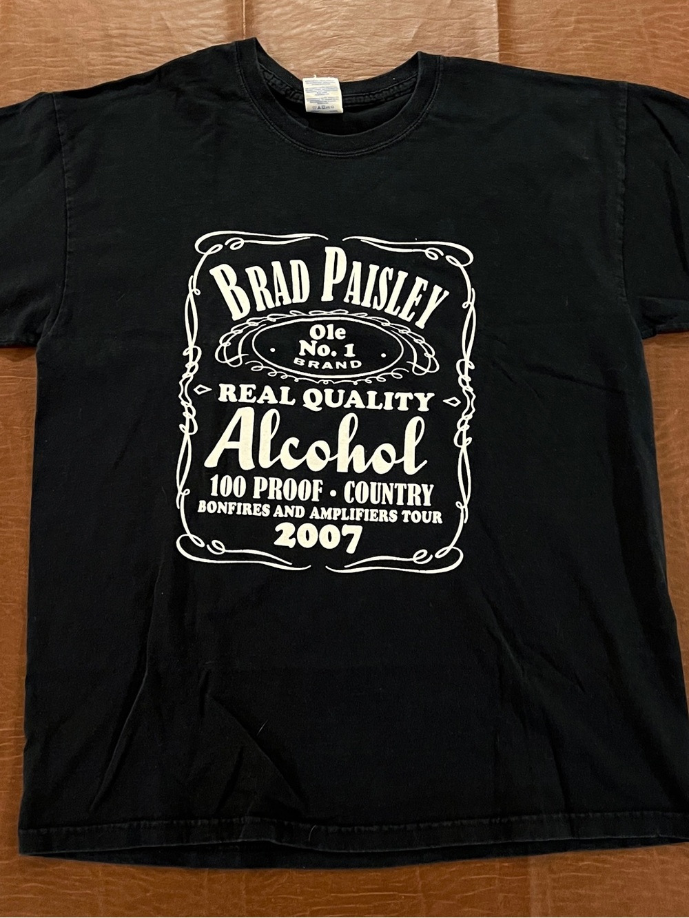 Braid Paisley Alcohol Band Shirt - Dual Sided - Size Large